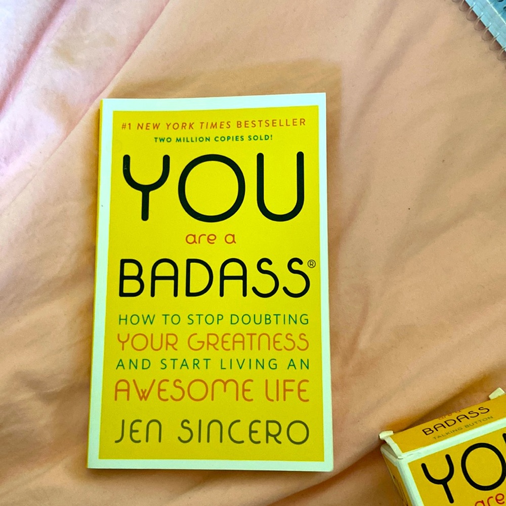 You are a badass book and button with mini book